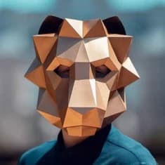 Бумажная маска льва. Шаблоны для изготовления 3D-маски. Костюм своими руками